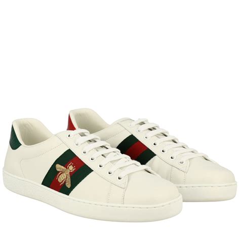 mens white gucci trainers|gucci white platform sneakers.